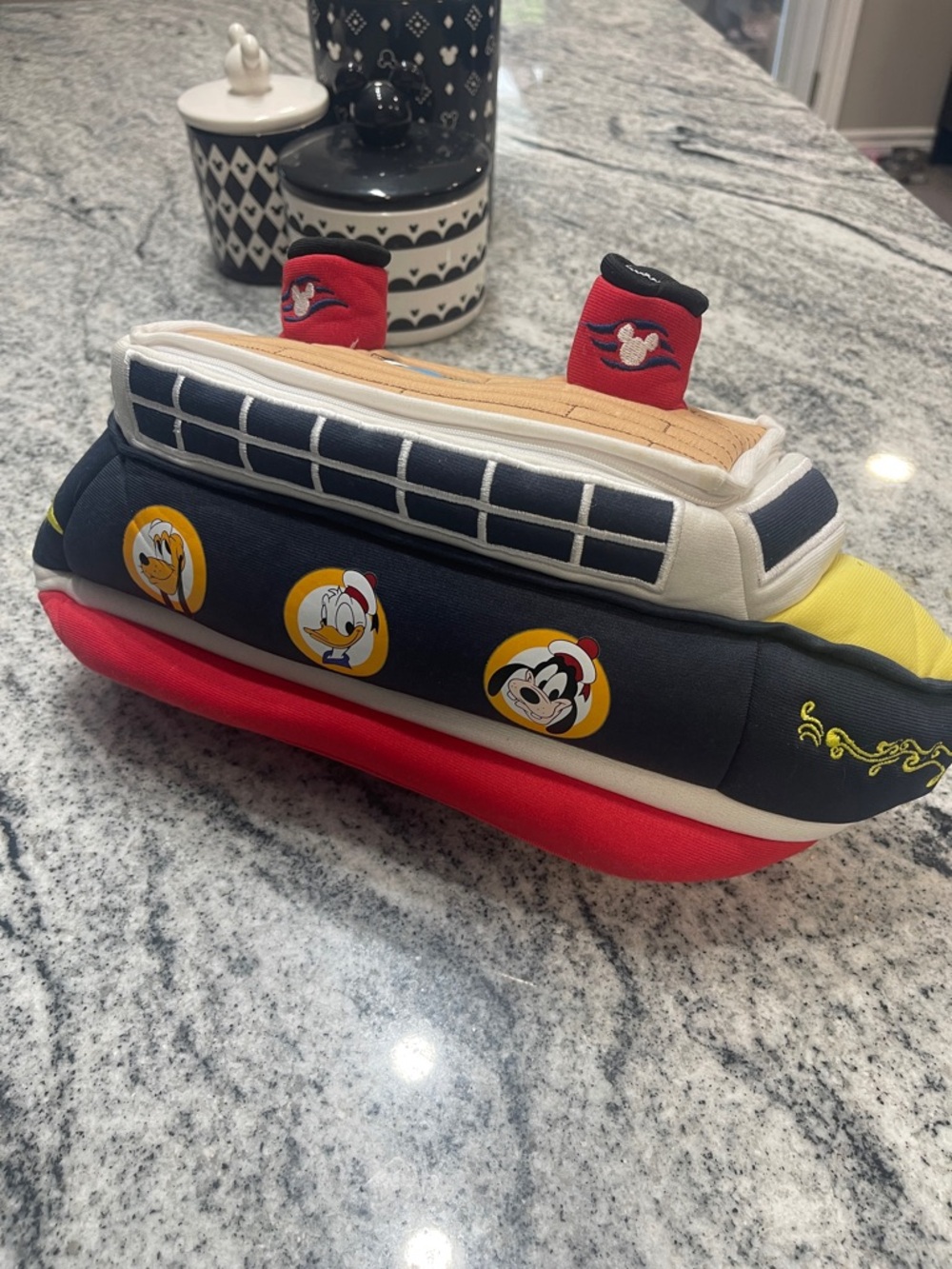 Disney Cruise Ship Plush Pouch with Mickey & Friends